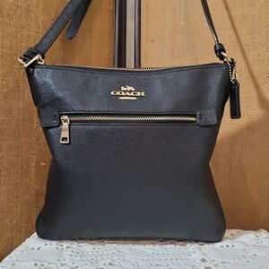 Coach Rowan File C1556 Black Crossbody Shoulder Bag  with Adjustable Strap